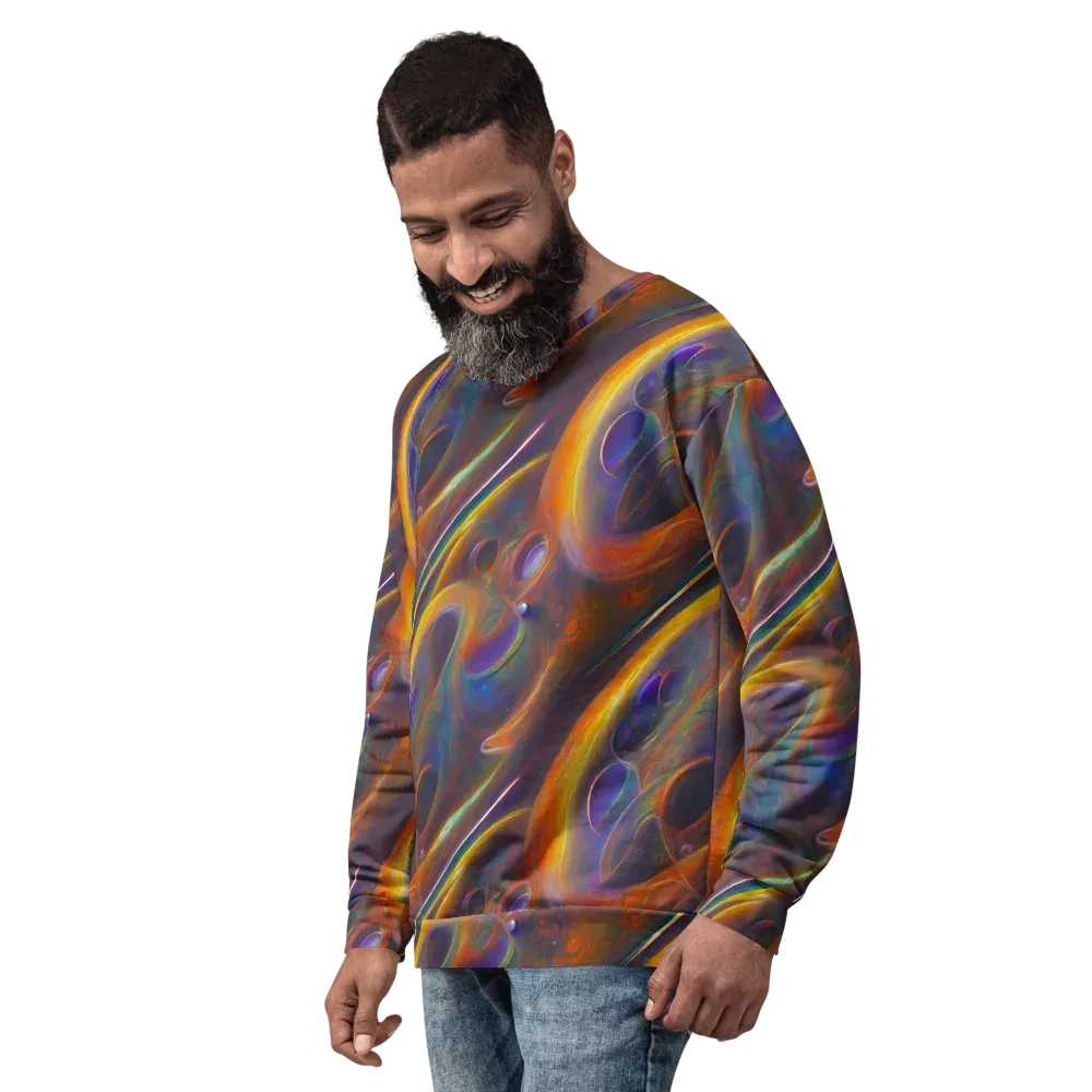 Pre-Raphaelite Ripple on Sweatshirt — Left Front