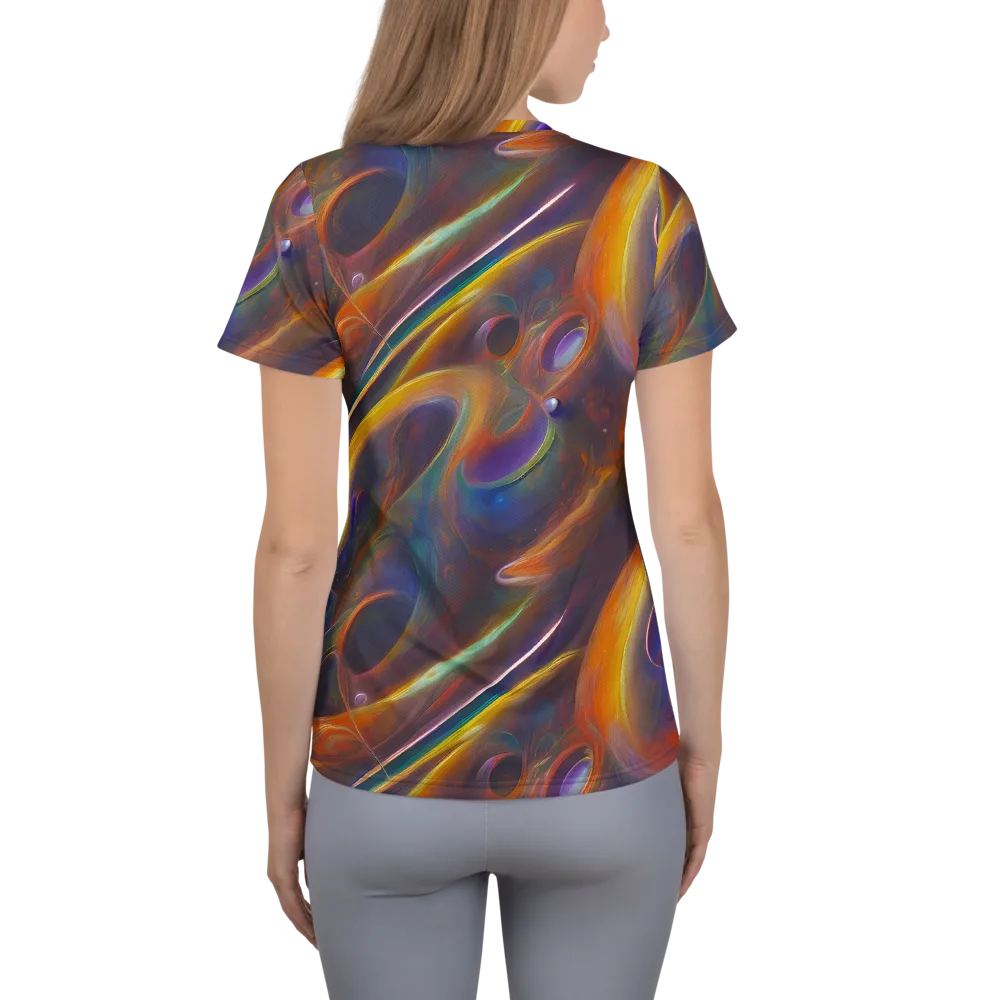 Pre-Raphaelite Ripple on Women's Athletic T-Shirt — Back