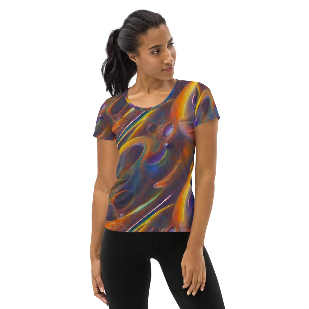 Pre-Raphaelite Ripple on Women's Athletic T-Shirt — Front