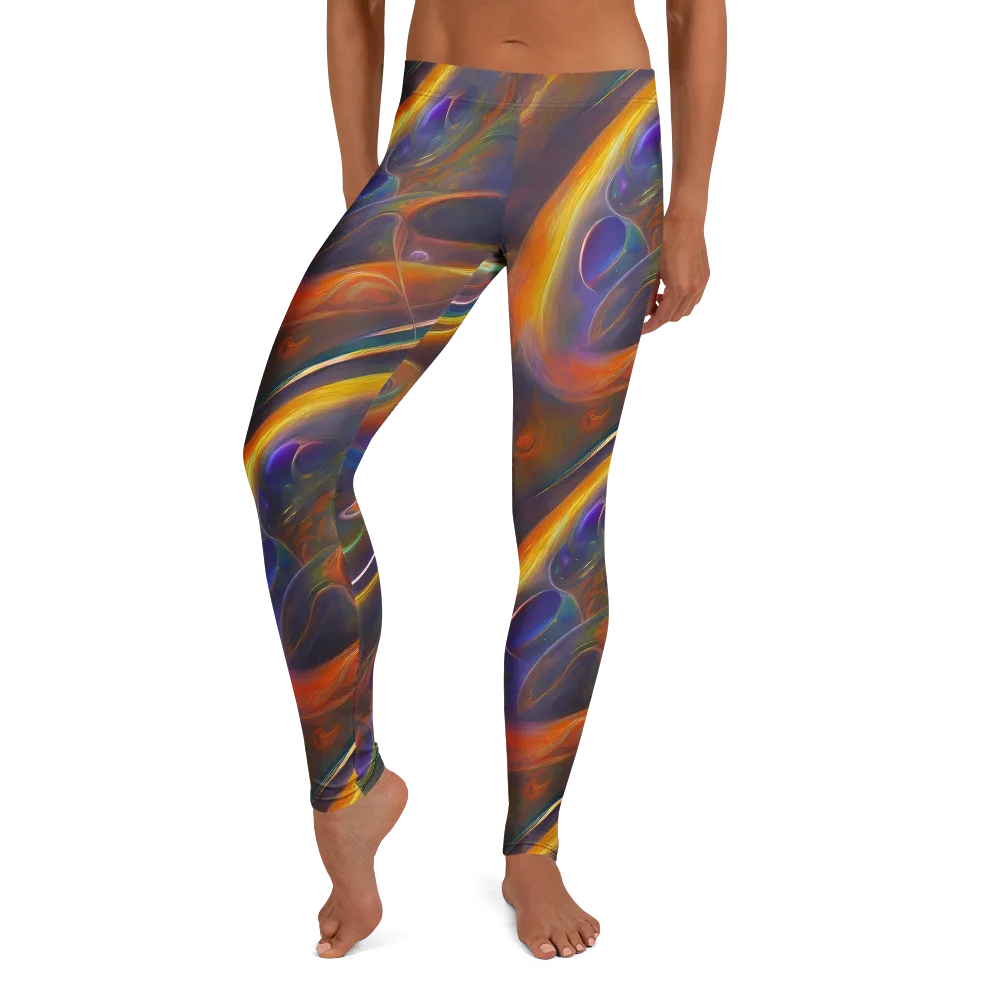 Pre-Raphaelite Ripple on Leggings — Front