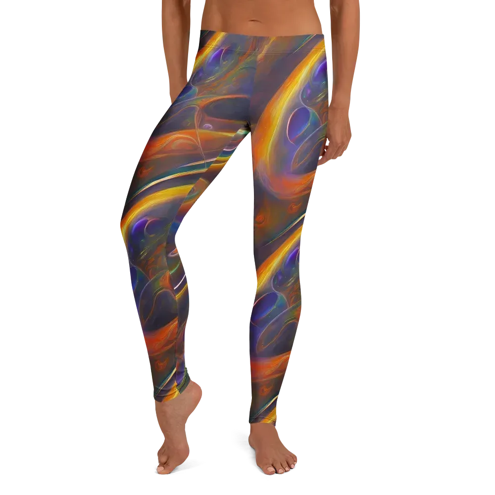 Pre-Raphaelite Ripple on Leggings — Front