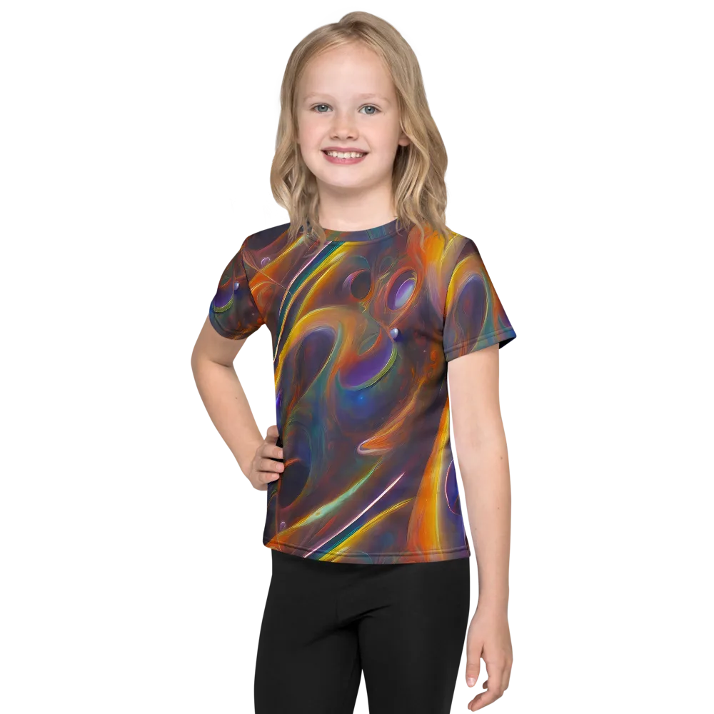 Pre-Raphaelite Ripple on Kids Crew Neck T-Shirt — Front