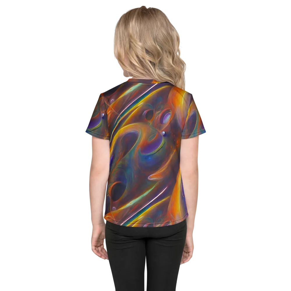 Pre-Raphaelite Ripple on Kids Crew Neck T-Shirt — Back