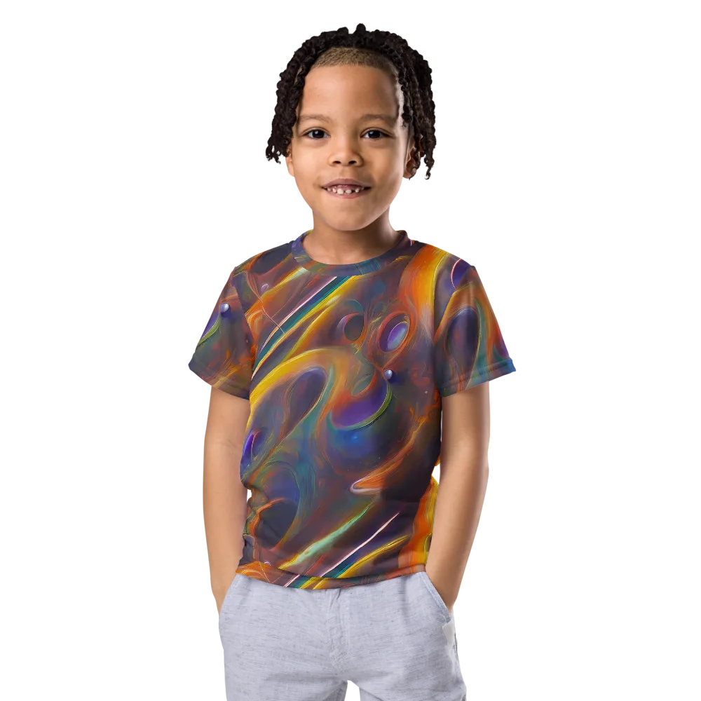 Pre-Raphaelite Ripple on Kids Crew Neck T-Shirt — Front