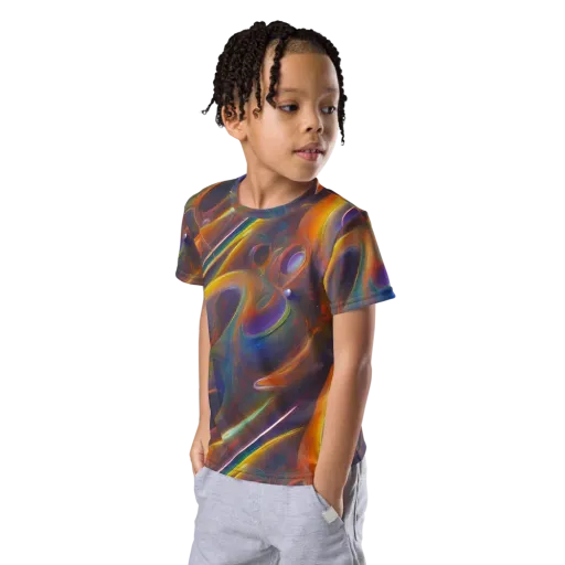 Pre-Raphaelite Ripple on a Kids Crew Neck T-Shirt