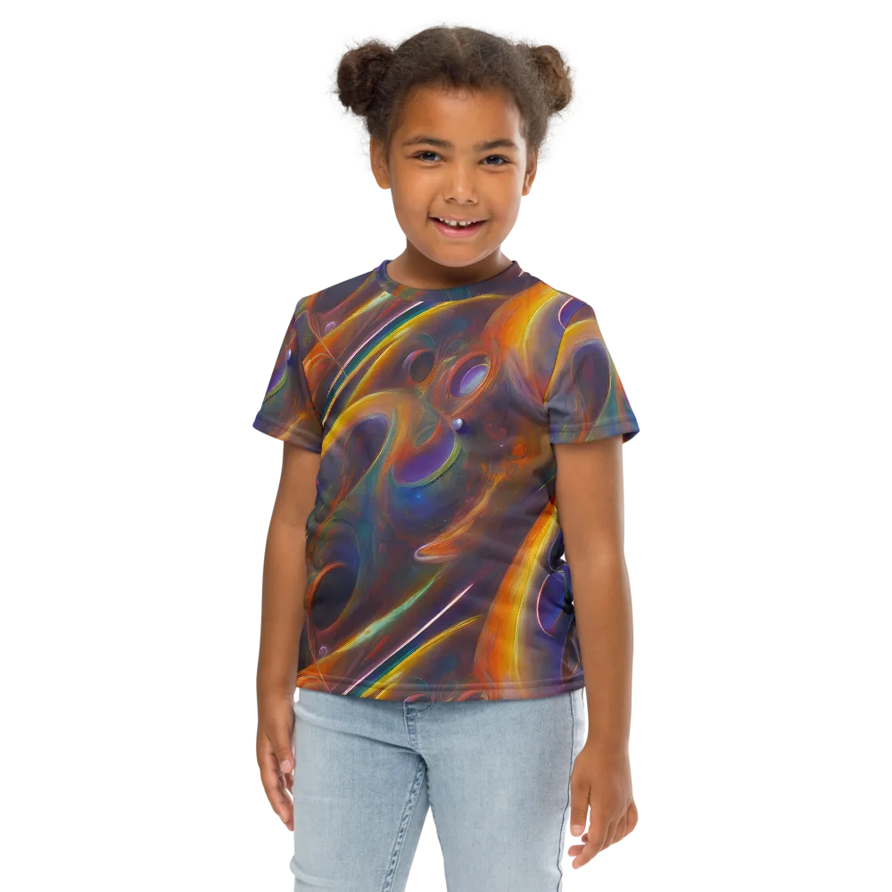 Pre-Raphaelite Ripple on Kids Crew Neck T-Shirt — Front