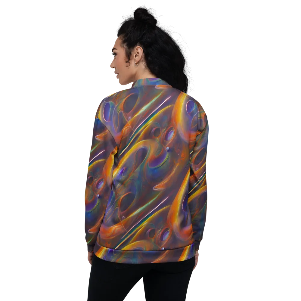 Pre-Raphaelite Ripple on Bomber Jacket — Back