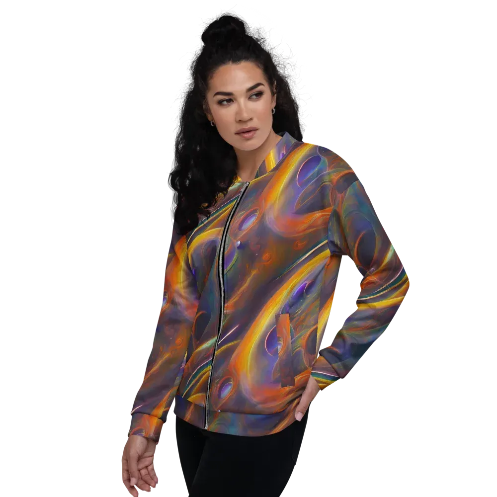 Pre-Raphaelite Ripple on Bomber Jacket — Left