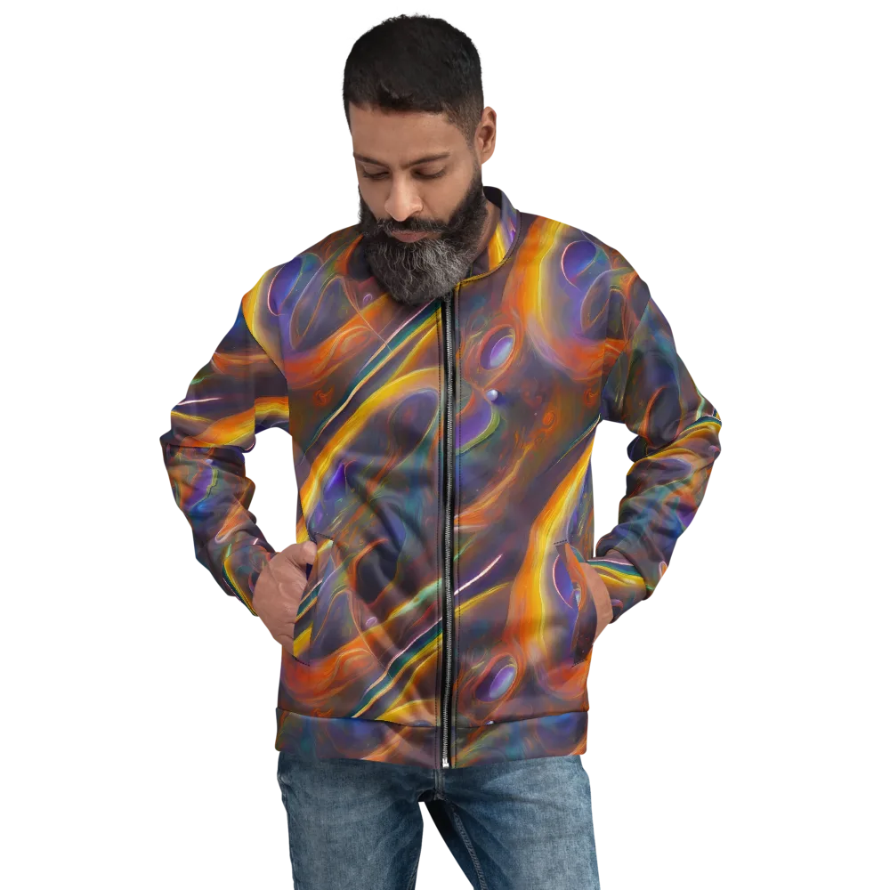 Pre-Raphaelite Ripple on Bomber Jacket — Front