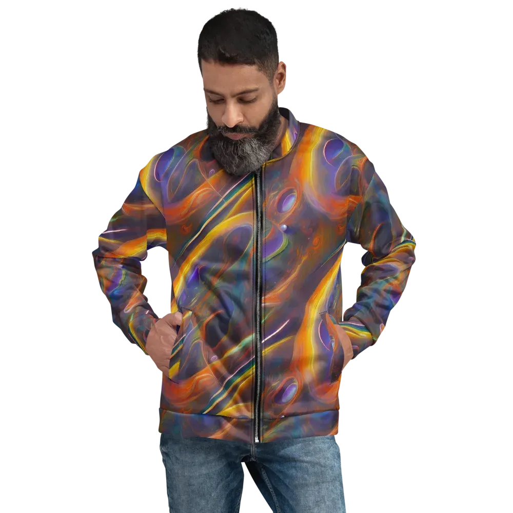 Pre-Raphaelite Ripple on Bomber Jacket — Front