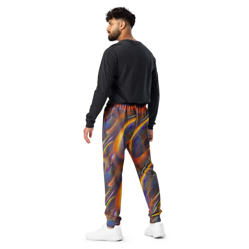Pre-Raphaelite Ripple on Men's Joggers — Back