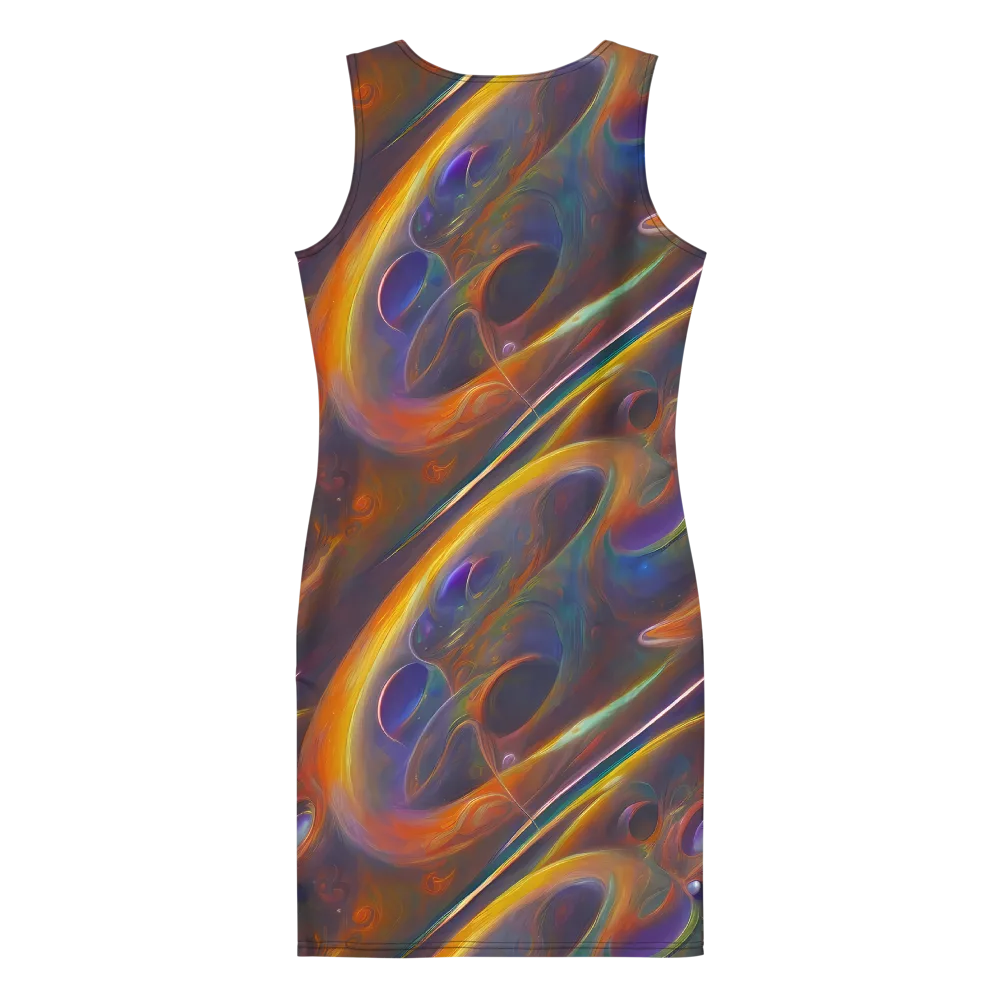 Pre-Raphaelite Ripple on Bodycon Dress — Back