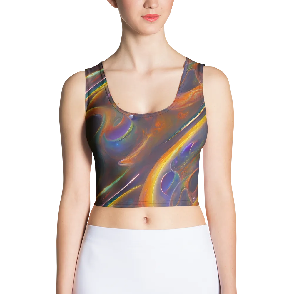 Pre-Raphaelite Ripple on Crop Top — Front