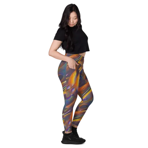 Pre-Raphaelite Ripple on a Leggings with Pockets