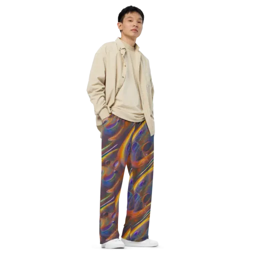 Pre-Raphaelite Ripple on a Wide-Leg Pants