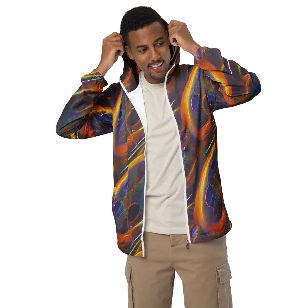 Pre-Raphaelite Ripple on Men's Windbreaker — Front