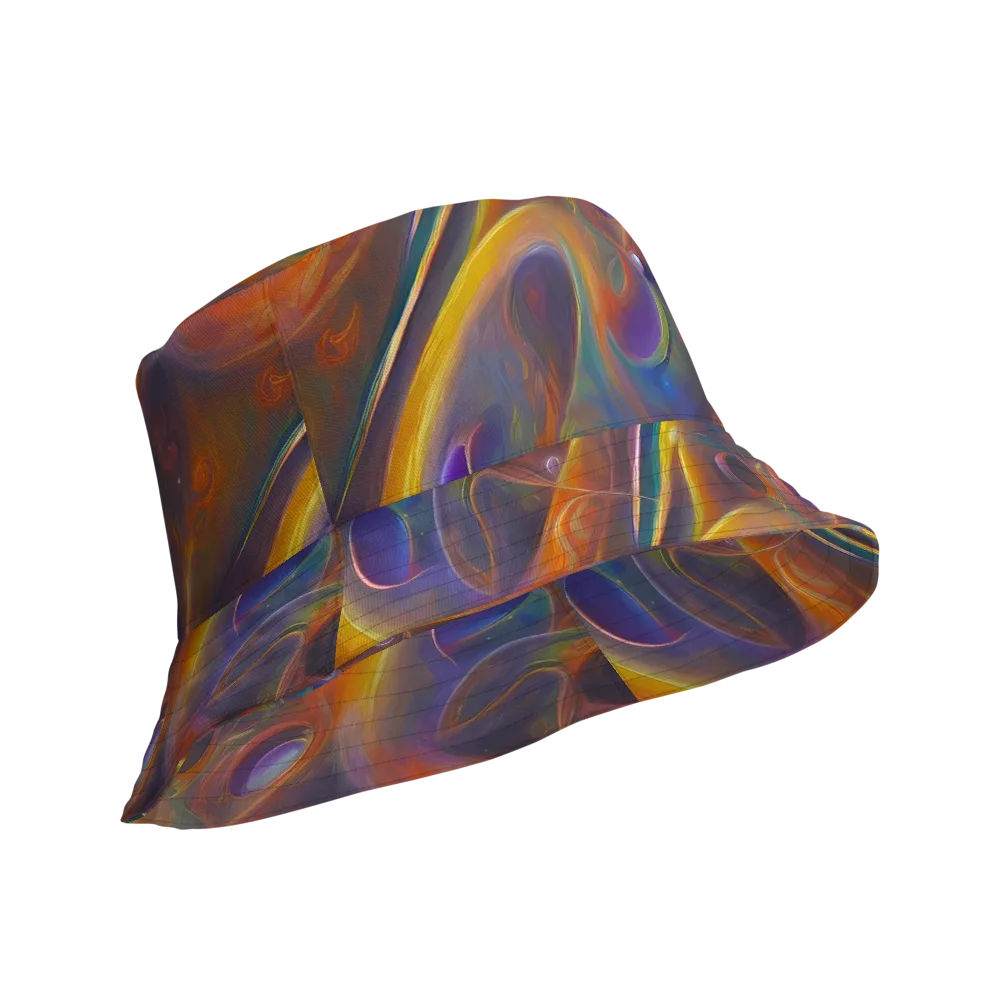 Pre-Raphaelite Ripple on Reversible Bucket Hat — Product details Outside