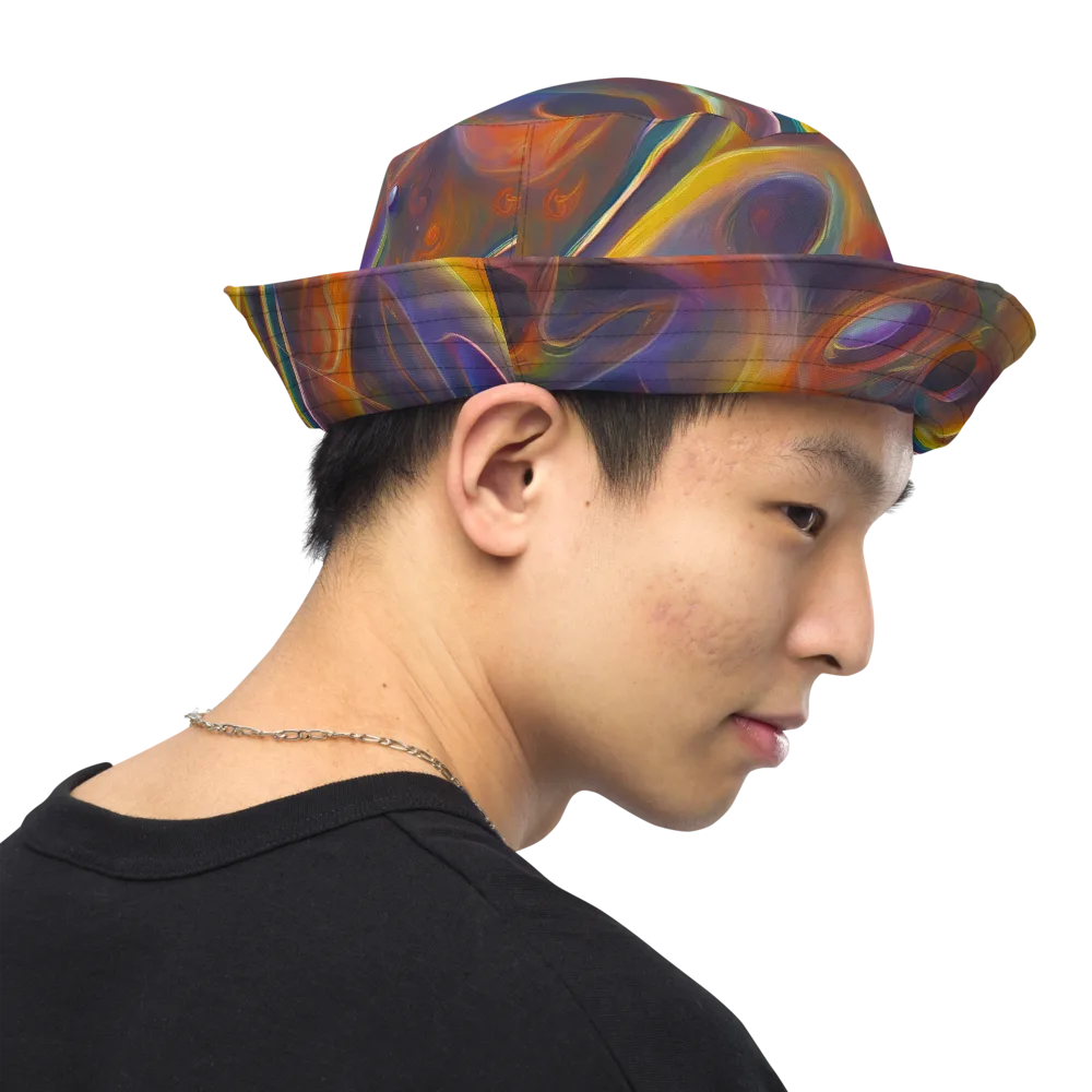 Pre-Raphaelite Ripple on Reversible Bucket Hat — Right Outside