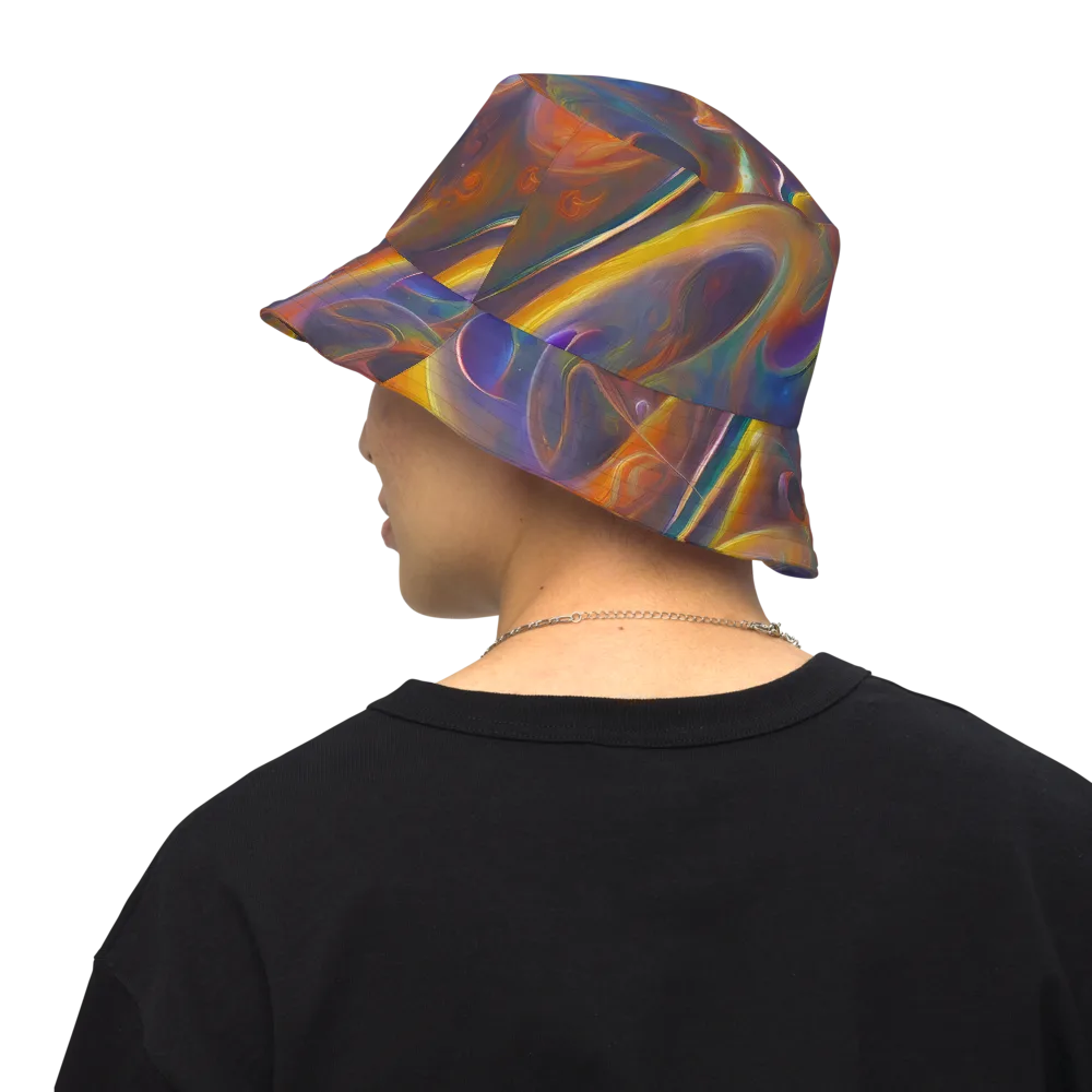 Pre-Raphaelite Ripple on Reversible Bucket Hat — Back Inside