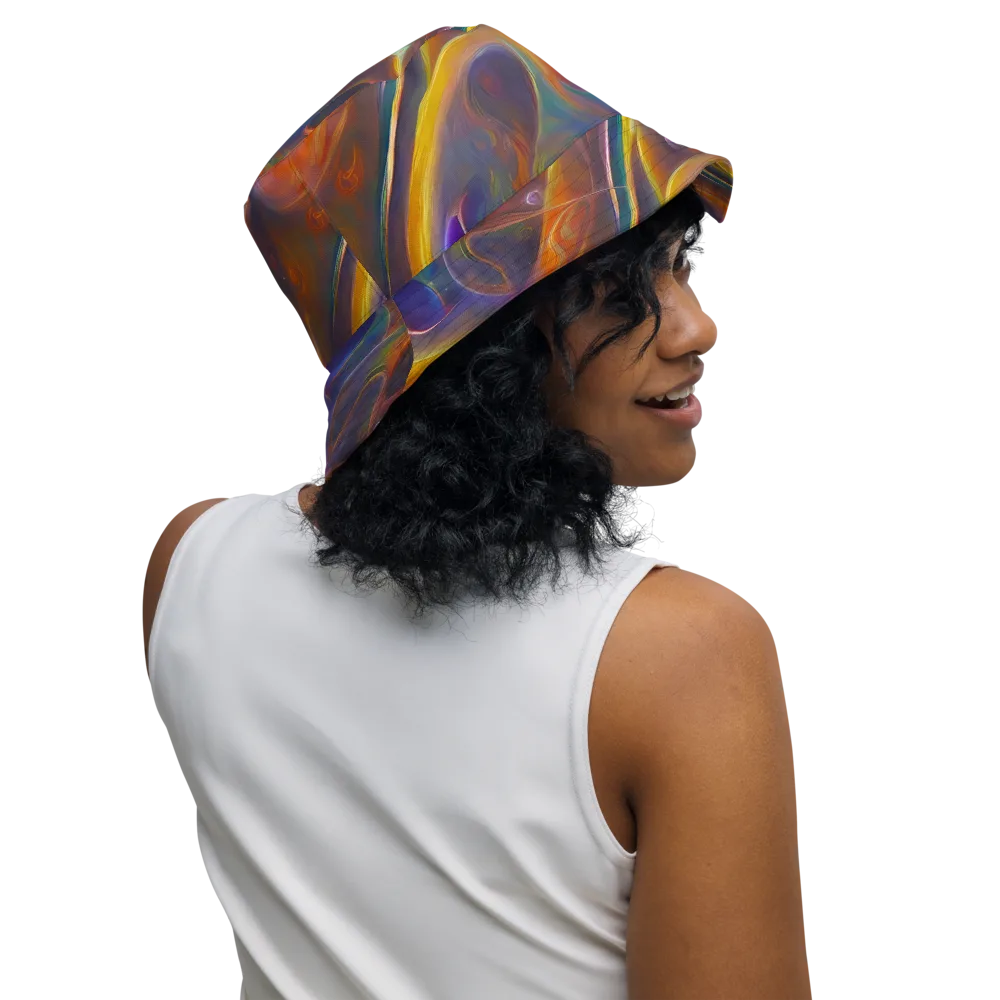 Pre-Raphaelite Ripple on Reversible Bucket Hat — Right Outside