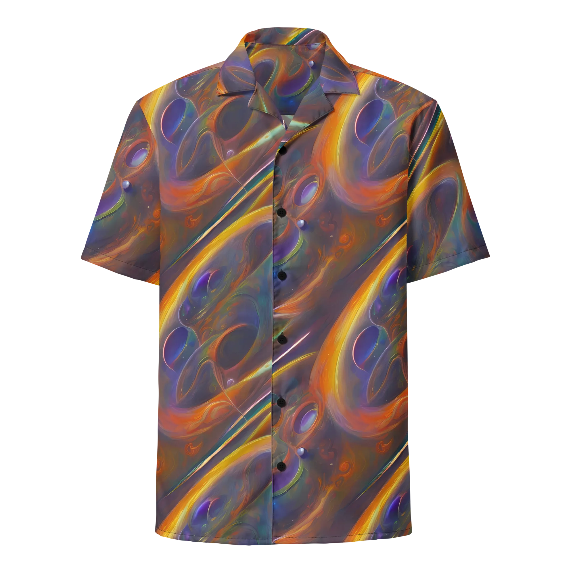 Pre-Raphaelite Ripple on Button Shirt — Front