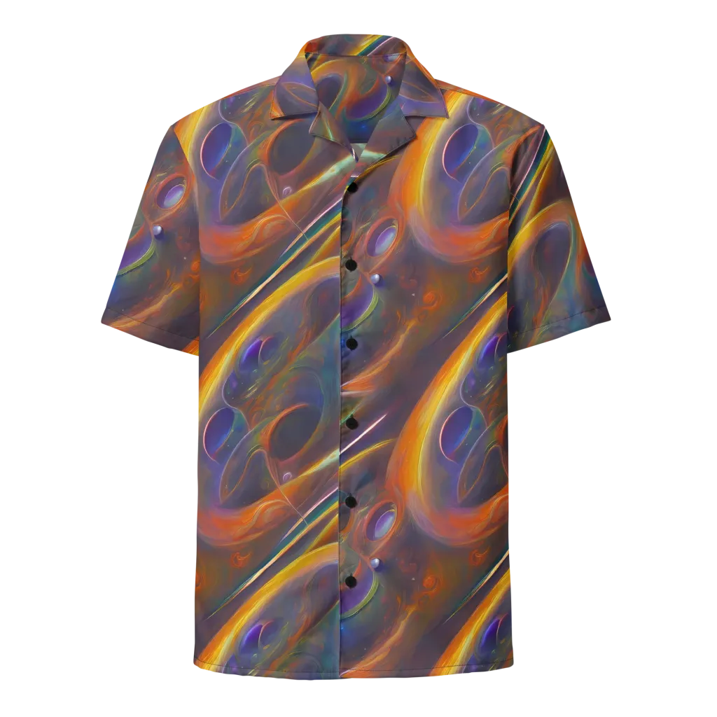 Pre-Raphaelite Ripple on Button Shirt — Front