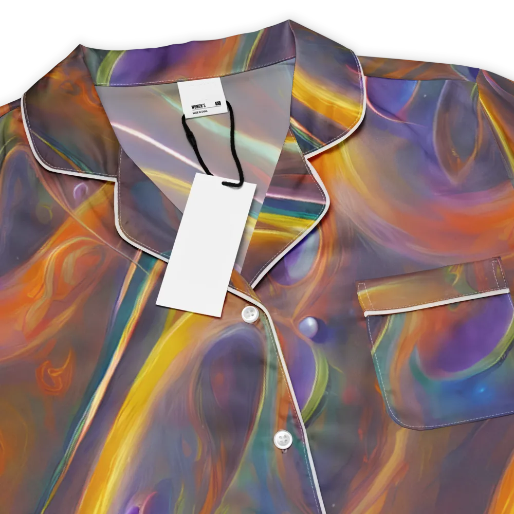 Pre-Raphaelite Ripple on Women's Short Sleeve Pajama Top — Product details