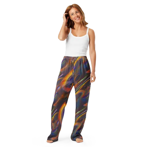 Pre-Raphaelite Ripple on a Women's Pajama Pants