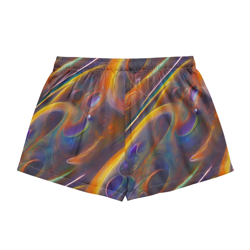 Pre-Raphaelite Ripple on Women's Pajama Shorts — Back