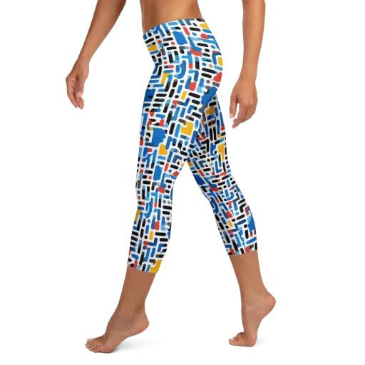 Cobalt Counterpoint on a Capri Leggings