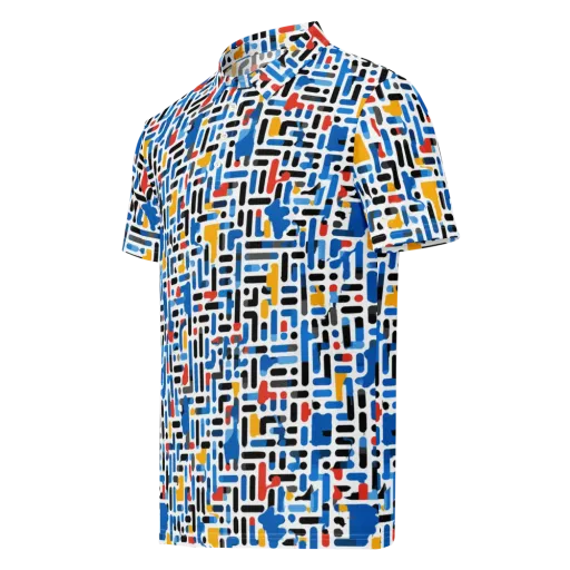 Cobalt Counterpoint on a Men's Slim Fit Polo Shirt