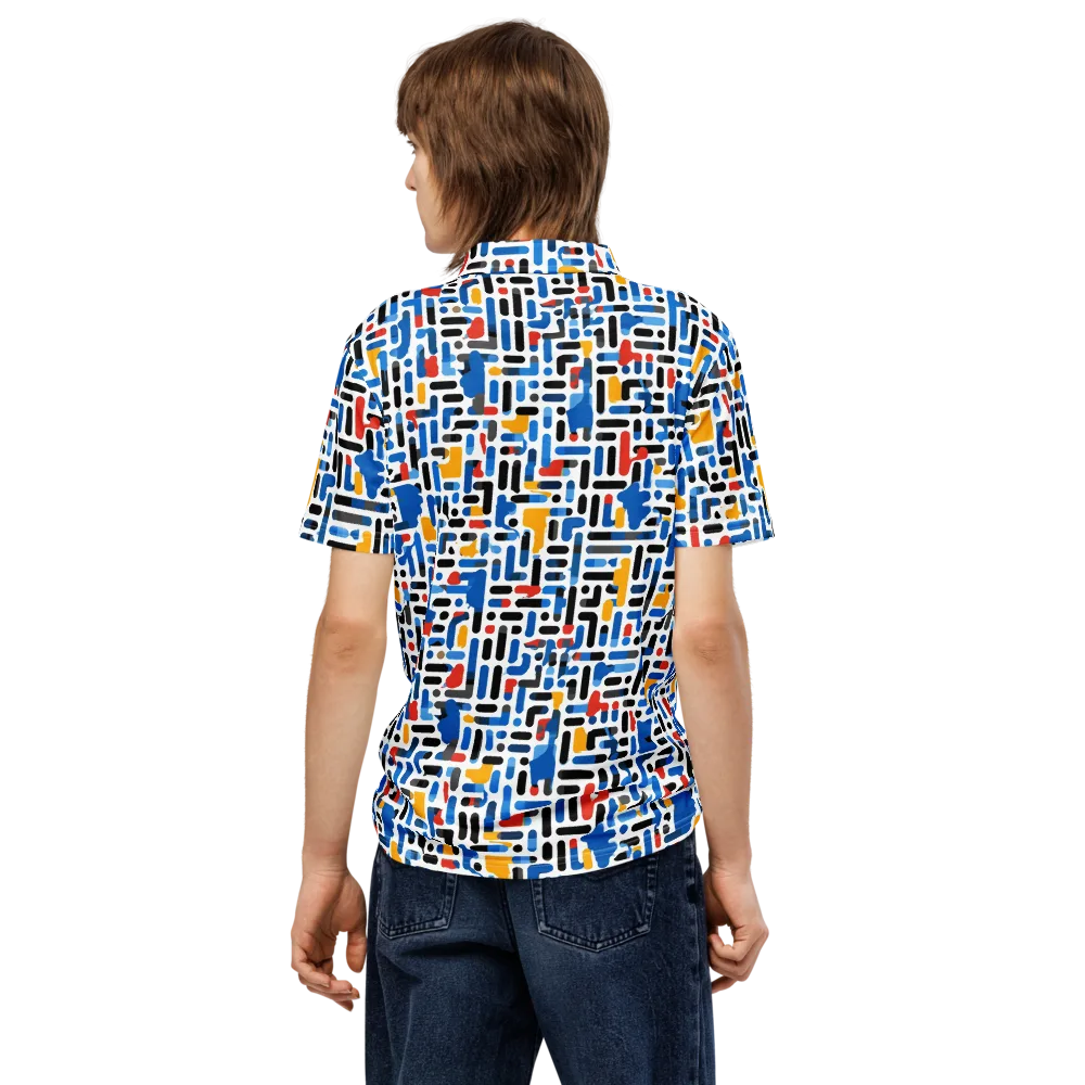 Cobalt Counterpoint on Men's Slim Fit Polo Shirt — Back