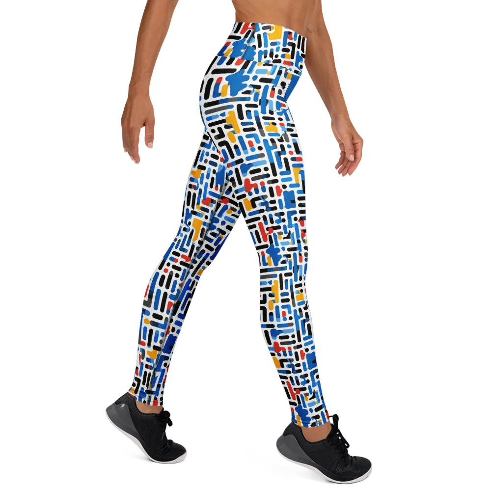 Cobalt Counterpoint on Yoga Leggings — Right