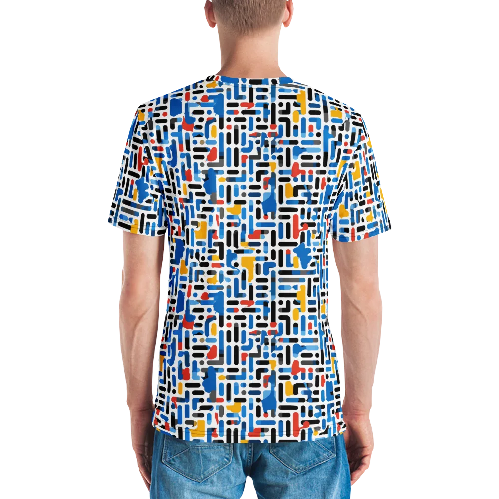 Cobalt Counterpoint on Men's Crew Neck T-Shirt — Back