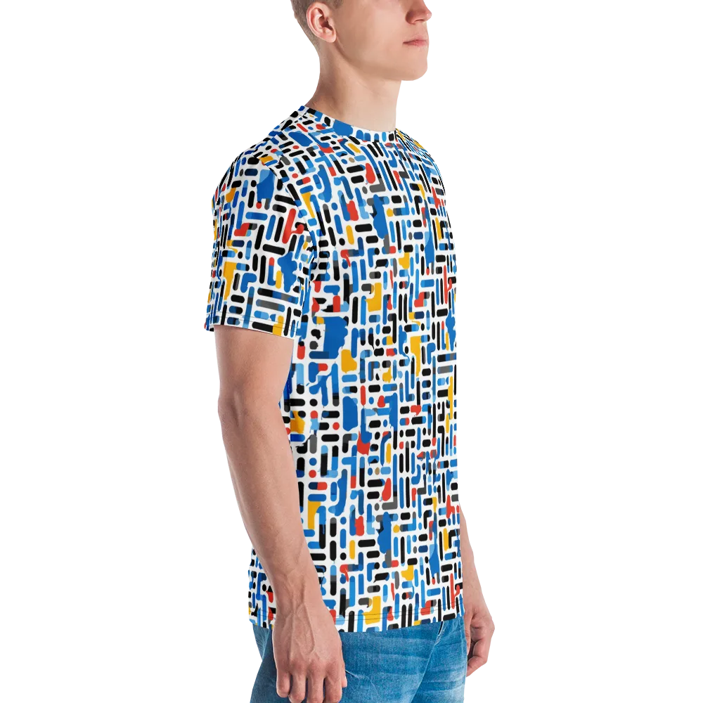 Cobalt Counterpoint on Men's Crew Neck T-Shirt — Right