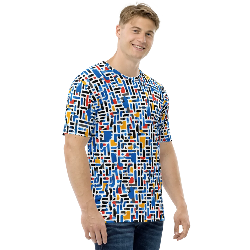 Cobalt Counterpoint on Men's Crew Neck T-Shirt — Right