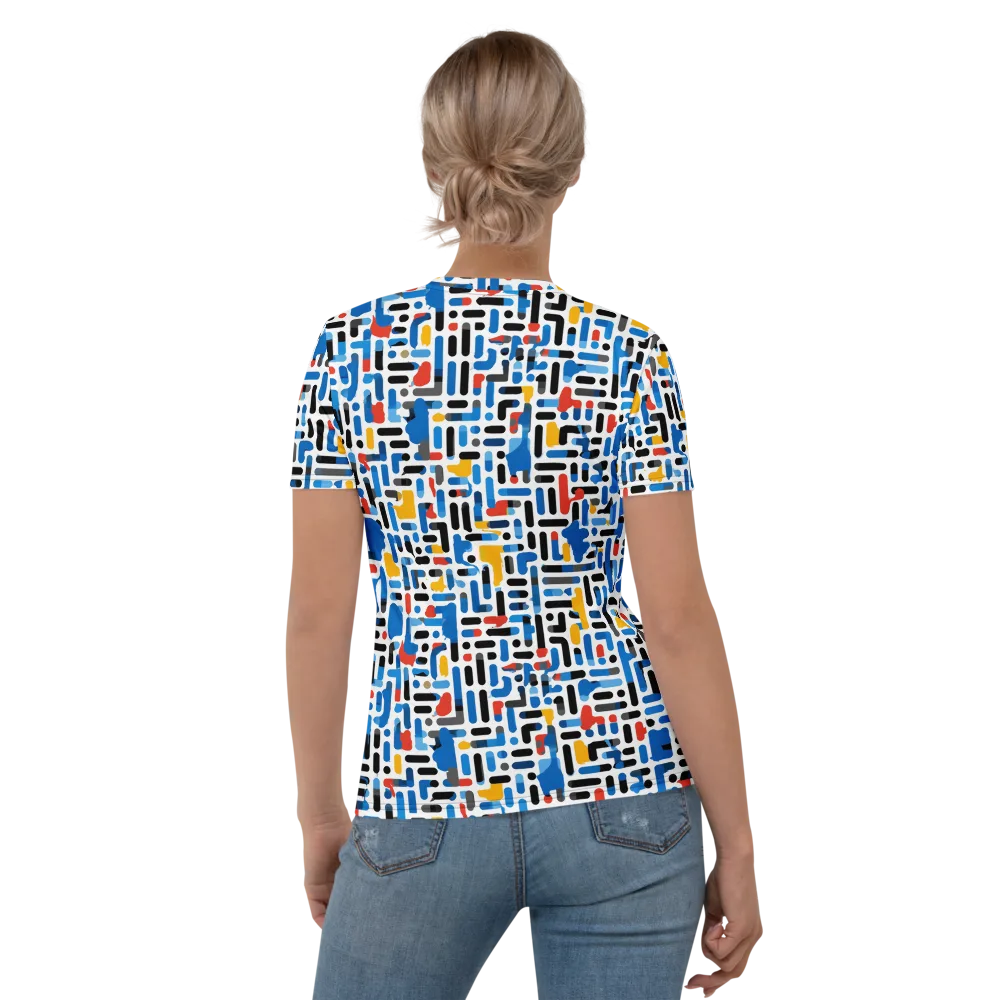 Cobalt Counterpoint on Women's Crew Neck T-Shirt — Back