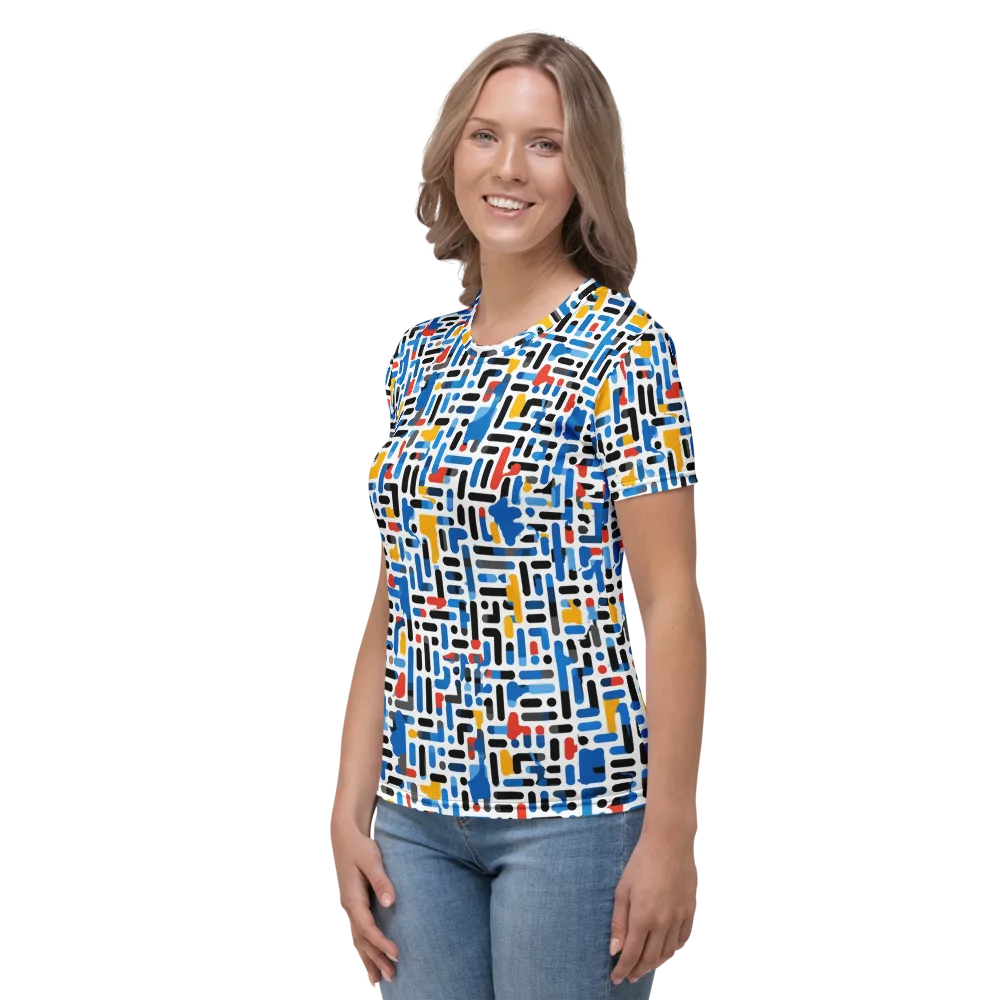 Cobalt Counterpoint on Women's Crew Neck T-Shirt — Left