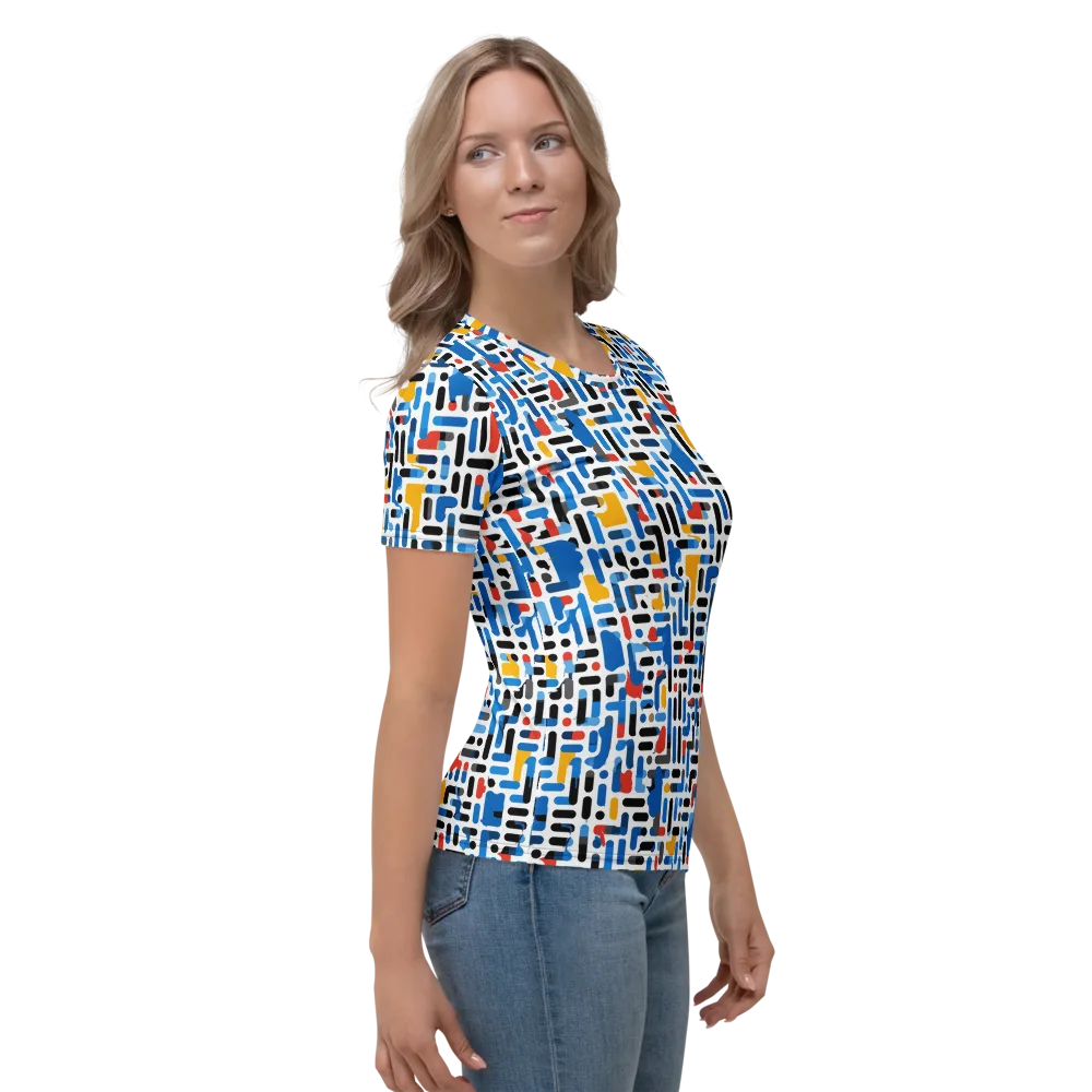 Cobalt Counterpoint on Women's Crew Neck T-Shirt — Right