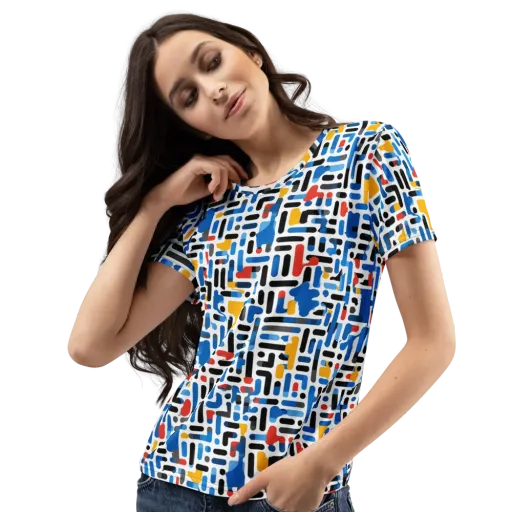 Cobalt Counterpoint on a Women's Crew Neck T-Shirt