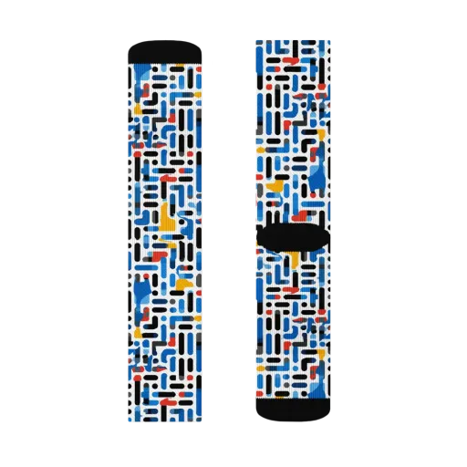 Cobalt Counterpoint on a Socks