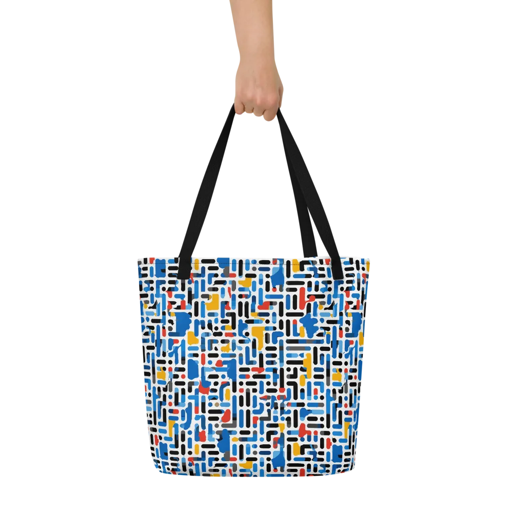 Cobalt Counterpoint on Large Tote Bag W/ Pocket — Front