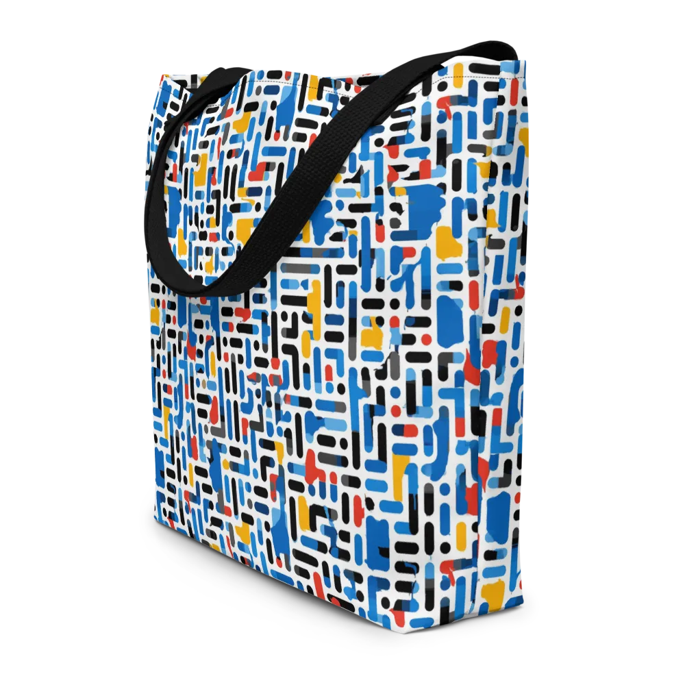 Cobalt Counterpoint on Large Tote Bag W/ Pocket — Front