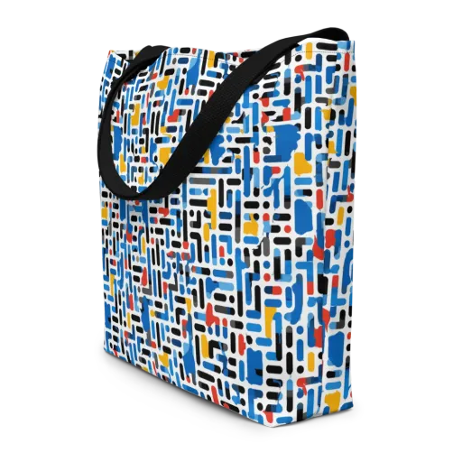 Cobalt Counterpoint on a Large Tote Bag W/ Pocket