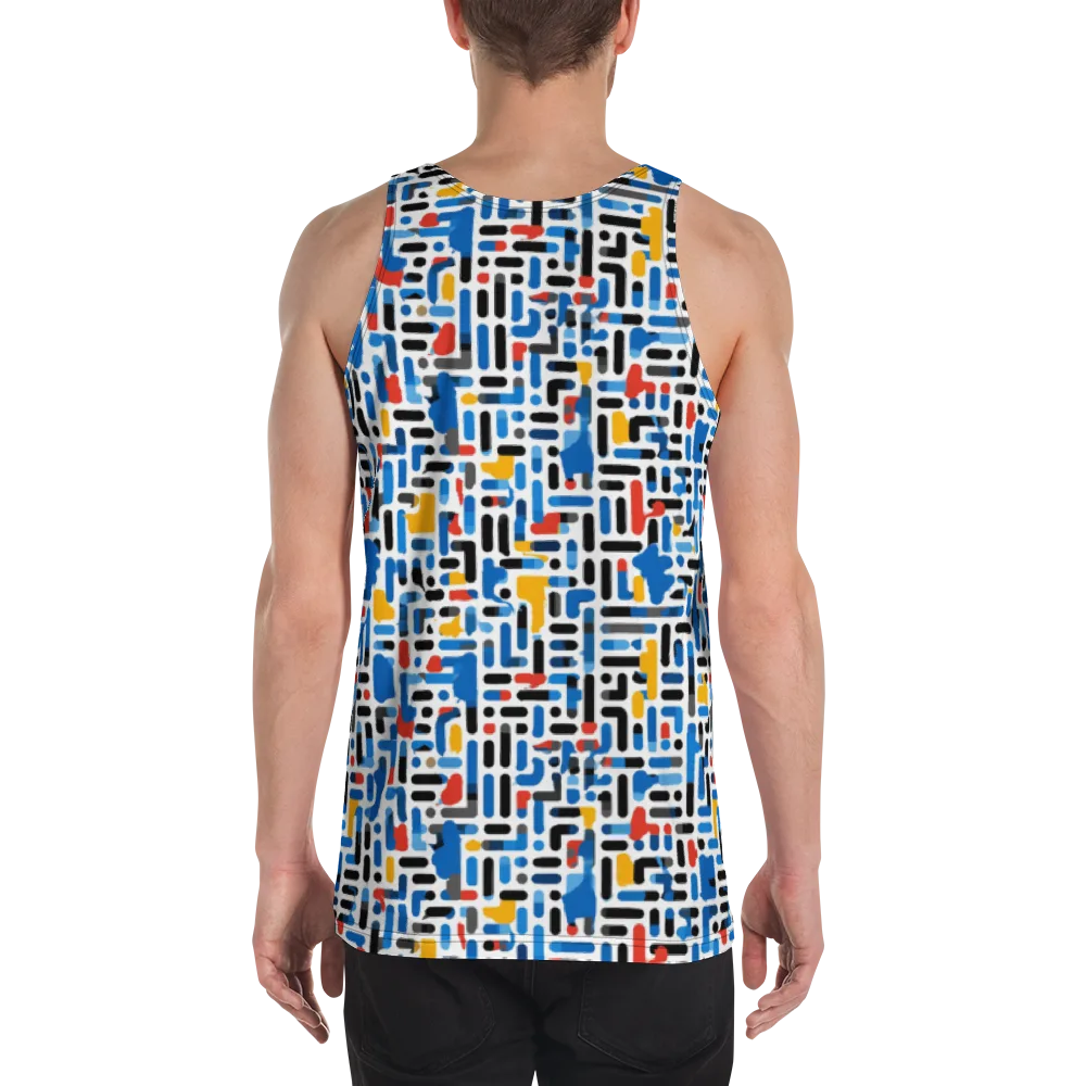 Cobalt Counterpoint on Men's Tank Top — Back