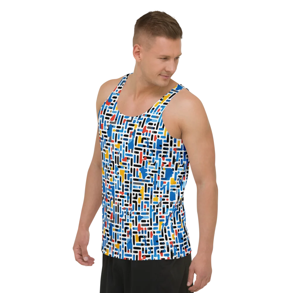 Cobalt Counterpoint on Men's Tank Top — Left Front