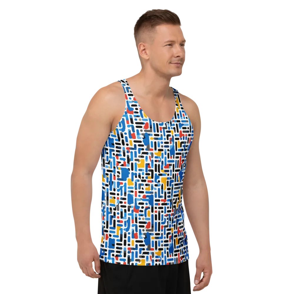 Cobalt Counterpoint on Men's Tank Top — Right Front