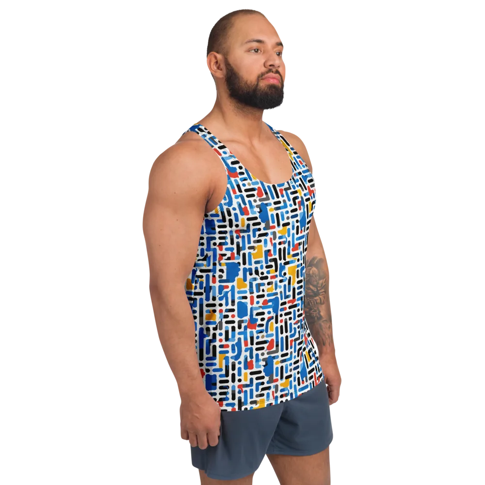 Cobalt Counterpoint on Men's Tank Top — Right Front