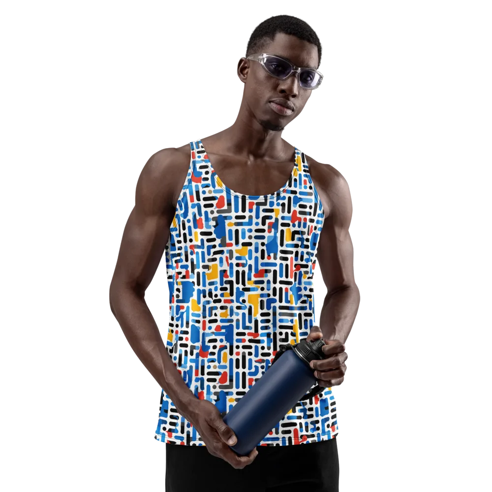 Cobalt Counterpoint on Men's Tank Top — Front
