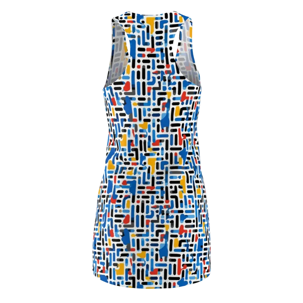Cobalt Counterpoint on Racerback Dress — Back